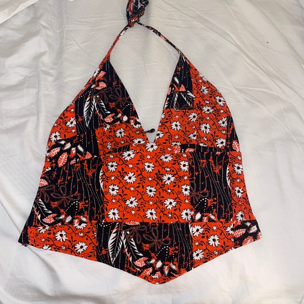 Halter open back top